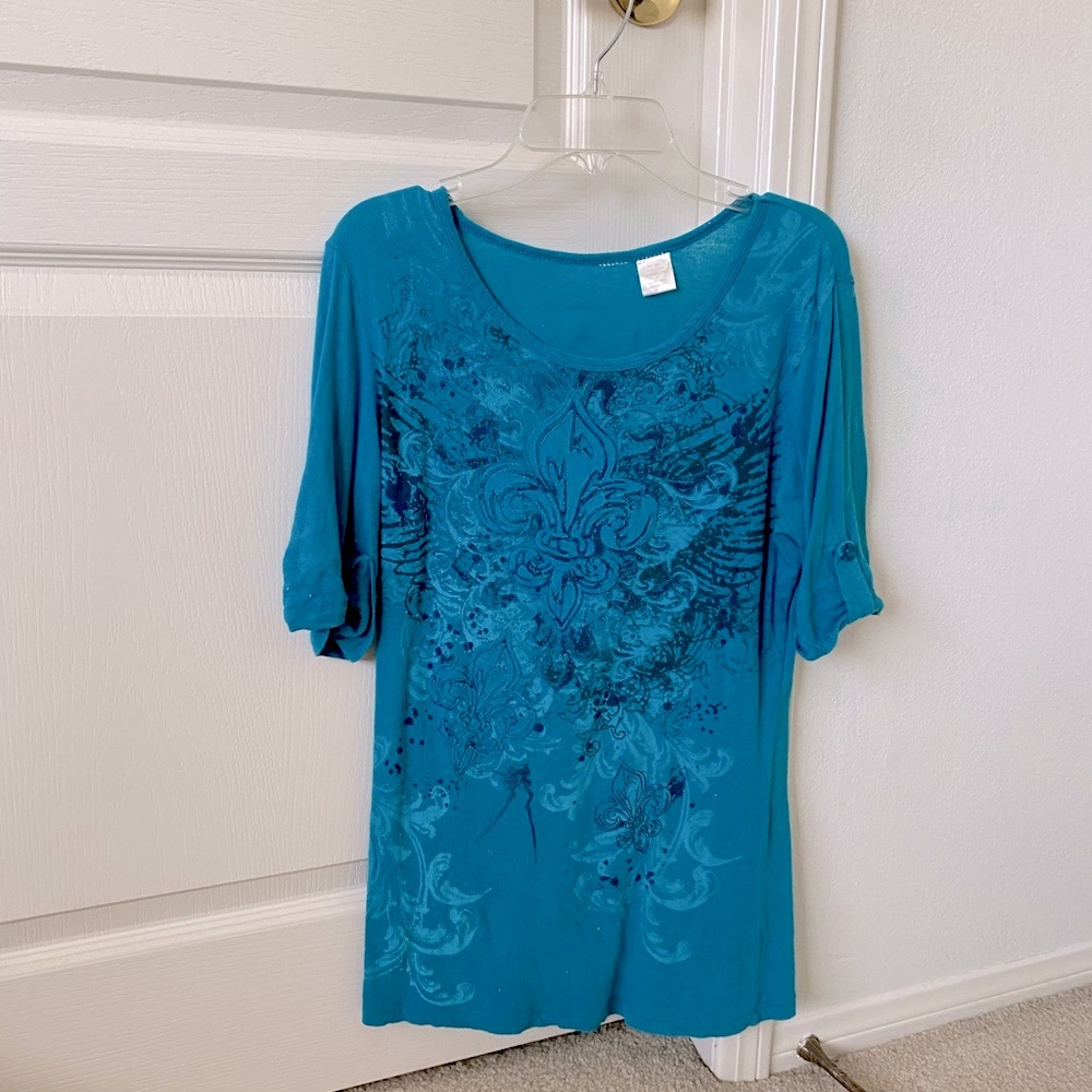 100% Cotton Azure Blue Shirt